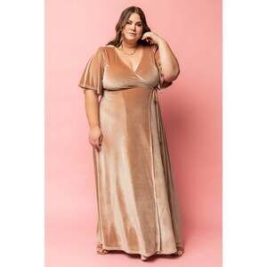 Baltic Born Meghan Velvet Wrap Maxi Dress | Champagne Size 1XL1XL